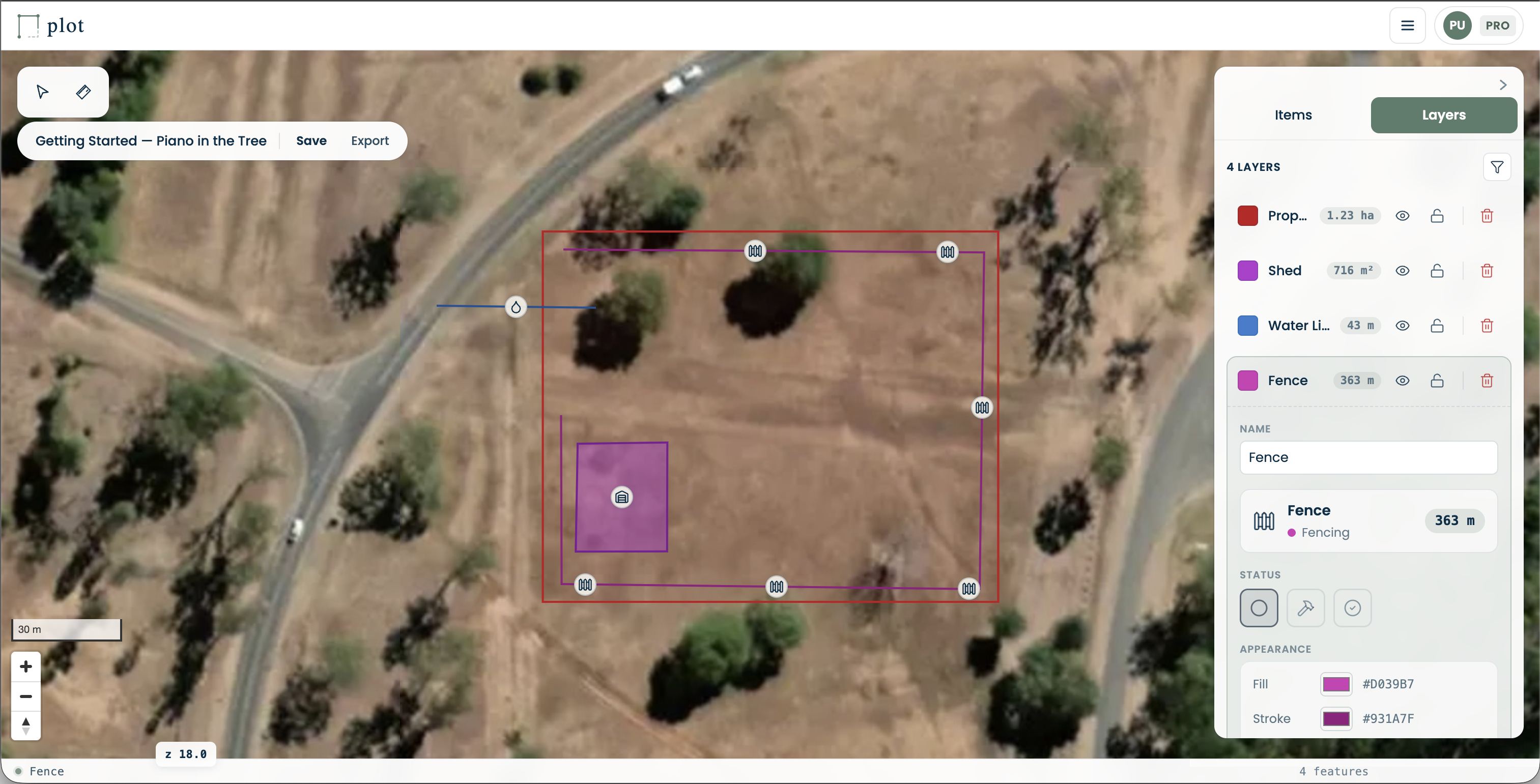 PLOT homepage address-search hero with an inline preview map